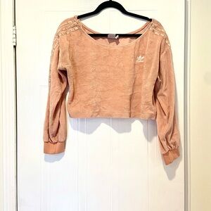 Adidas Velour Crop Top